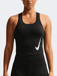 Nike Tempo Swoosh Df Women Running Tank Black/Silver/White