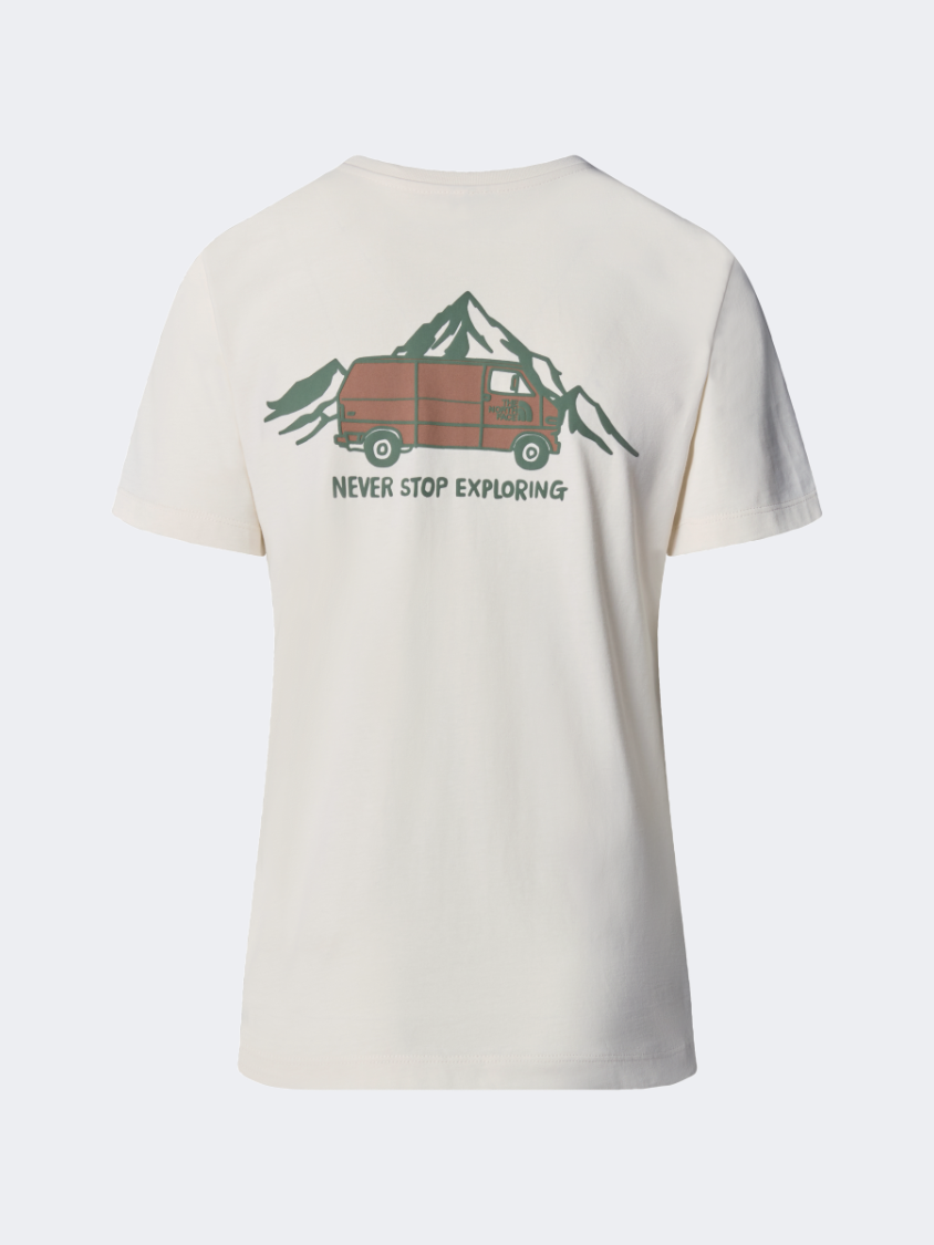 The North Face Outdoor Graphic Women Lifestyle T-Shirt White Dune