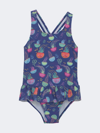 Color Kids Swimsuit Girls Beach Monokini Dark Navy