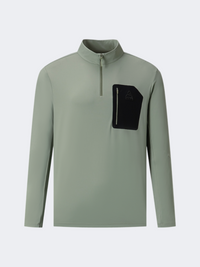 Erke Half Zip Men Outdoor Long Sleeve Khaki