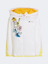 Adidas Disney Mickey Mouse Windbreaker Kids-Unisex Training Jacket White/Yellow