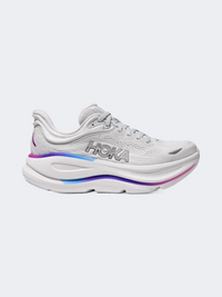 Hoka Bondi 9 Women Running Shoes Cosmic Grey/White