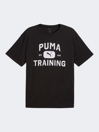 Puma Graphics Train Logo Relaxed Men Training T-Shirt Black