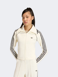 Adidas Slim Fitted Firebird Women Original Track Top Off White