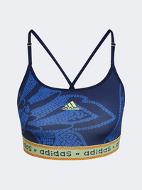 Adidas Farm Light Support Women Training Bra Mystery Blue/Yellow