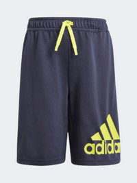 Adidas Designed To Move Big Logo Kids-Boys Training Short Ink Yellow
