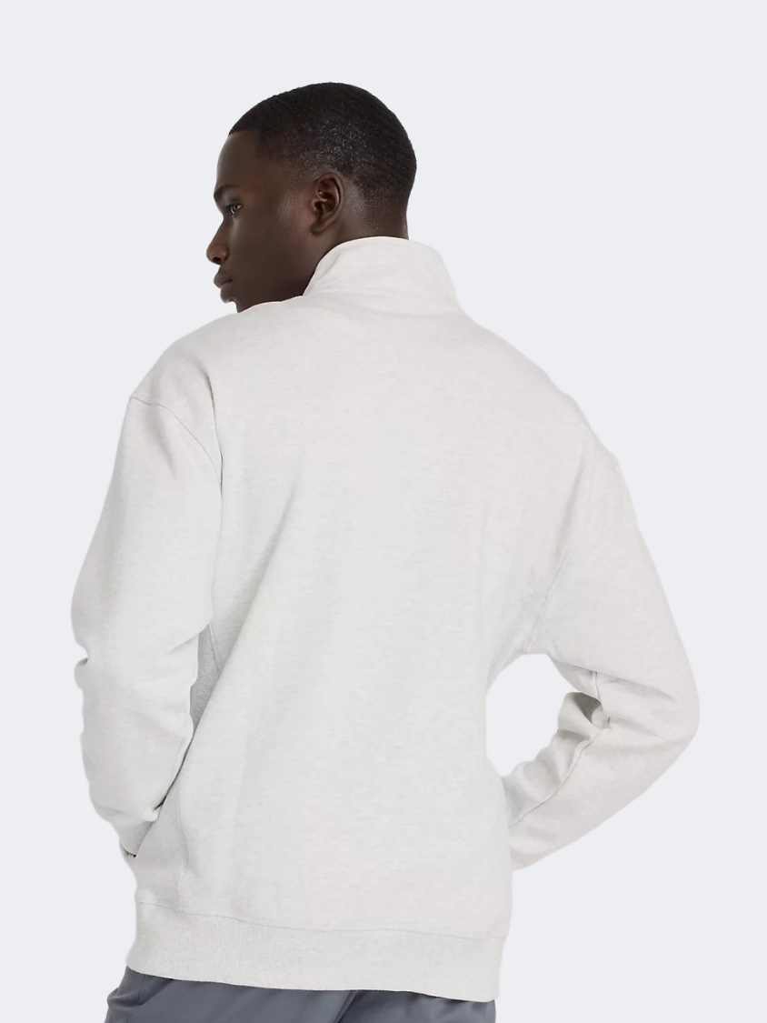 New Balance Athletics 1/2 Zip Men Lifestyle Sweatshirt Ash Heather