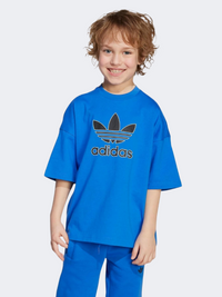 Adidas Trefoil Little-Boys Originals T-Shirt Blue