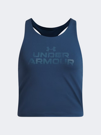 Under Armour Motion Branded Crop Girls Training Tank Wham Blue/Blue Haze