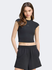 Adidas Kit Small Logo Rib Women Sportswear T-Shirt Black