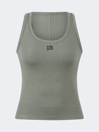 Oil And Gaz Ribbed Women Lifestyle Tank Khaki