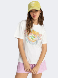 Billabong Around The Sun Women Lifestyle T-Shirt Salt Crystal