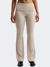 Nike Sportswear Chill Knit Mid Rise Ribbed Women Lifestyle Tight Cream/White