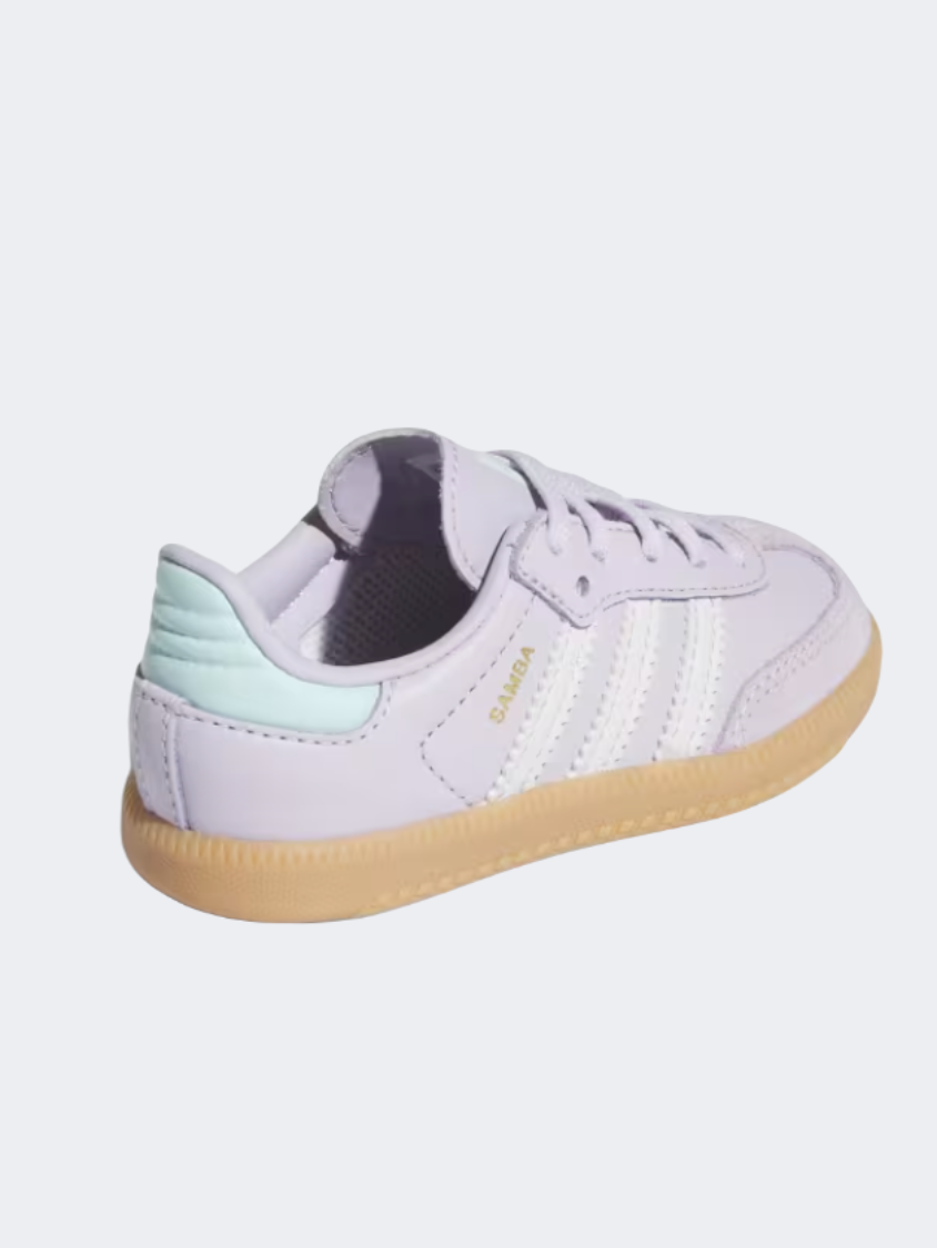 Adidas Samba Og Infant Girls Original Shoes Silver Dawn/White