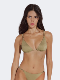 Lida Lurex Women Swim Bra Olive