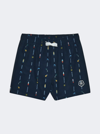 Color Kids Aop Boys Swim Short Dress Blue