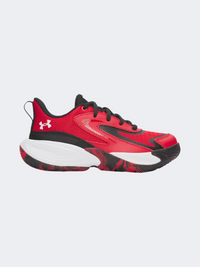 Under Armour Lockdown 8 Ps-Boys Basketball Shoes Red/Black/White