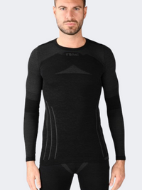 Iron Ic Long Merino 7 Performance Men Skiing Baselayer Black