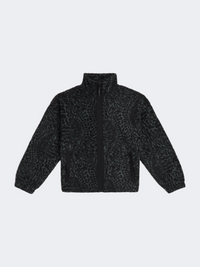 Oneill High-Pile Full Zip Girls Skiing Fleece Black Animal