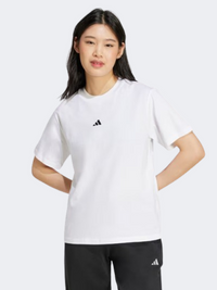 Adidas Essentials Small Logo Women Sportswear T-Shirt White/Black