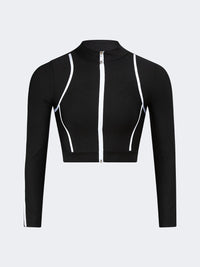 Oil And Gaz Short Cut Women Lifestyle Jacket Black/White