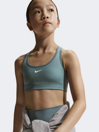 Nike Df Swoosh Girls Training Bra Mineral Slate/White
