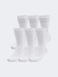 Under Armour Essential 6 Pack Unisex Lifestyle Sock White