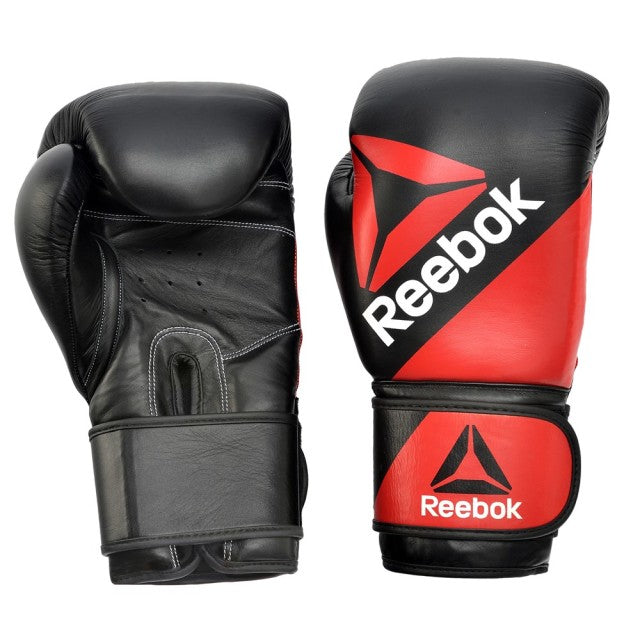 Reebok Accessories Unisex Boxing Rscb-10110Rd Combat Leather Training Black/Red Gloves