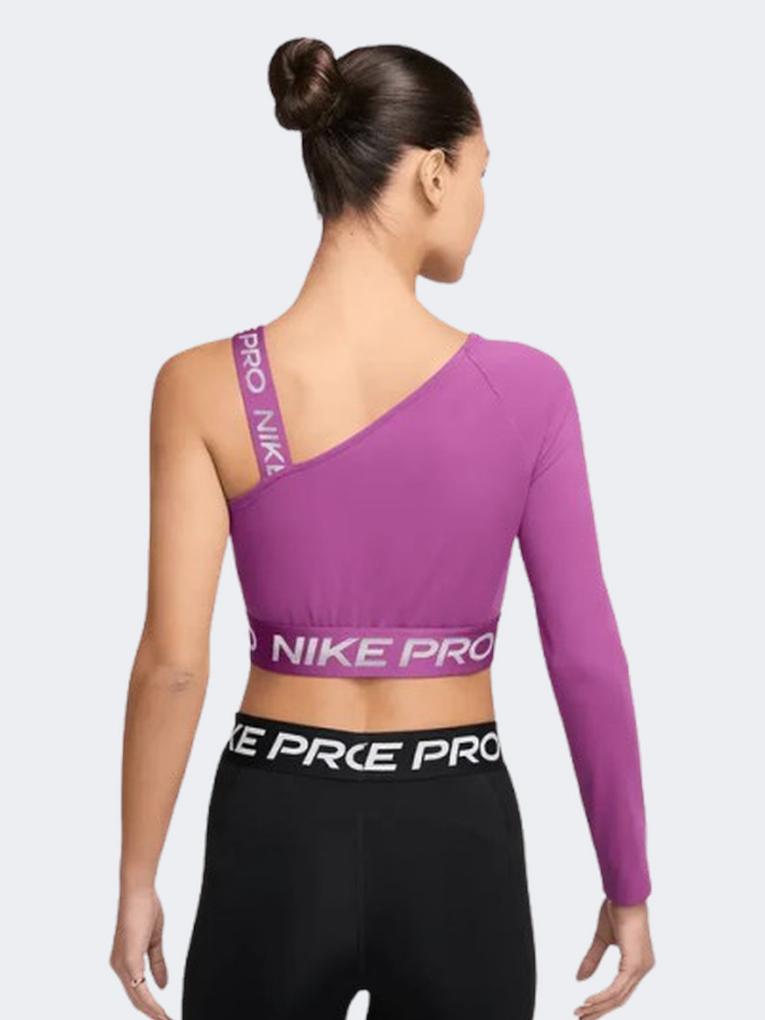 Nike Pro Shine Women Training Long Sleeve Hot Fuchsia