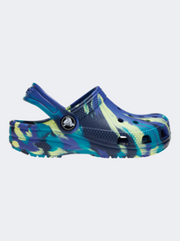 Crocs Classic Marbled Kids Lifestyle Clog Navy/Turbo Teal
