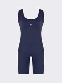 Oil And Gaz Sleeveless Short Women Lifestyle Jumpsuit Navy
