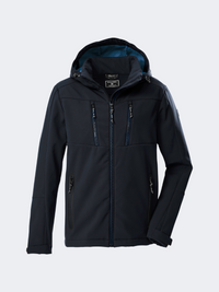 Killtec Kow 79 Softshell Men Skiing Jacket Black Blue