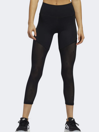 Adidas Jacquard Mesh 7/8 Women Training Tight Black
