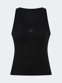 Oil And Gaz Ribbed Women Lifestyle Tank Black