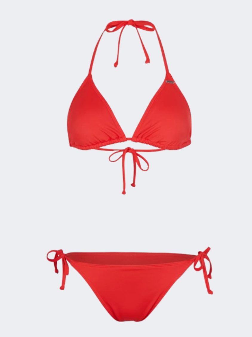 ONeill Essentials Women Beach Bikini Set Red Coat
