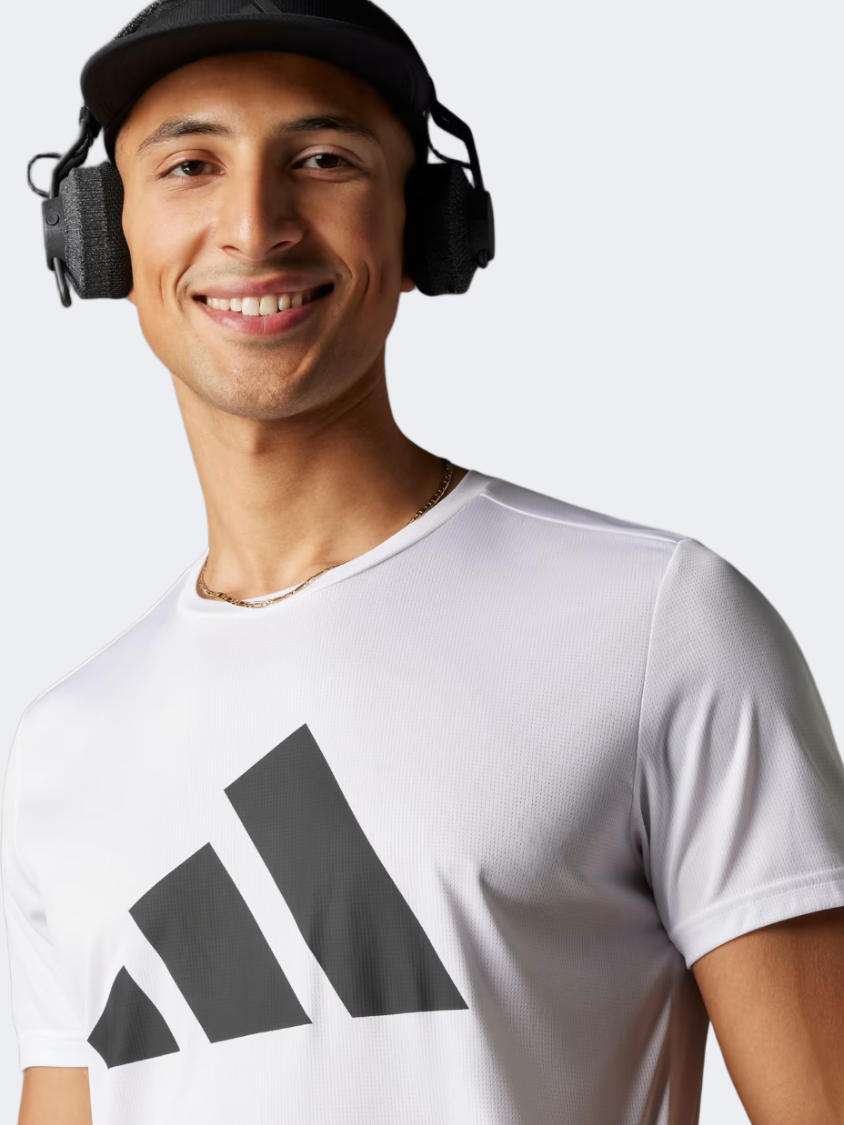 Adidas Run It Men Running T-Shirt White