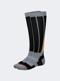 Top Ten Warm Kids Skiing Over The Calf Socks Grey/Black/Orange