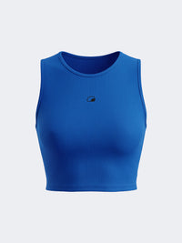 Top Ten  Classic Women Lifestyle Ribbed Cropped Tank Saxe  Blue