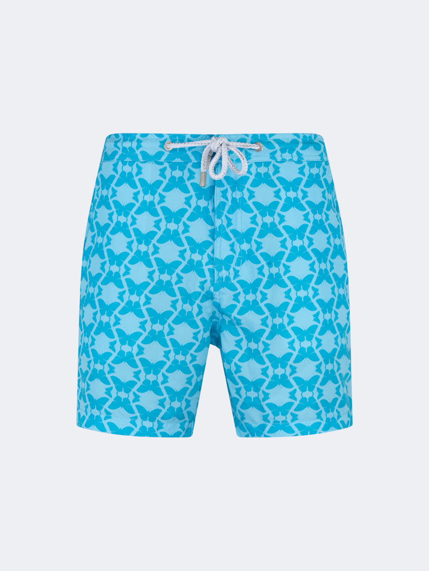 Pier St Barth Borabora Men Beach Swim Short Blue/Turquoise