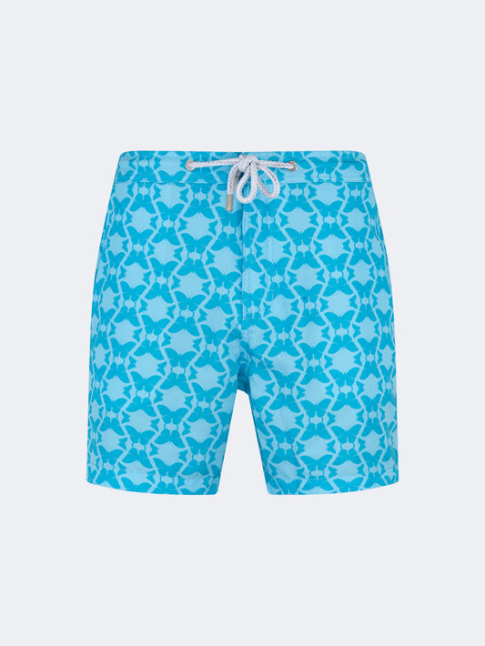 Pier St Barth Borabora Men Beach Swim Short Blue/Turquoise