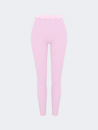 Wiskii Scallop Contrast Scrunch Women Sportswear Tight Sakura/Hollywood