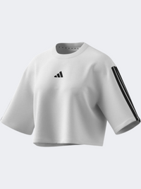 Adidas Essentials 3 Stripes Loose Women Sportswear T-Shirt White/Black