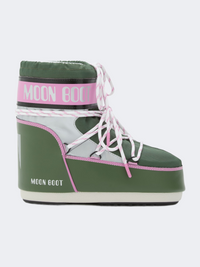 Moonboot Icon Low Space Racing Unisex After Ski Boot Green/Silver/Pink