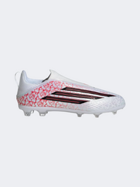 Adidas F50 League Lamine Yamal Laceless Fg/Mg Kids Football Shoes White/Black/Red
