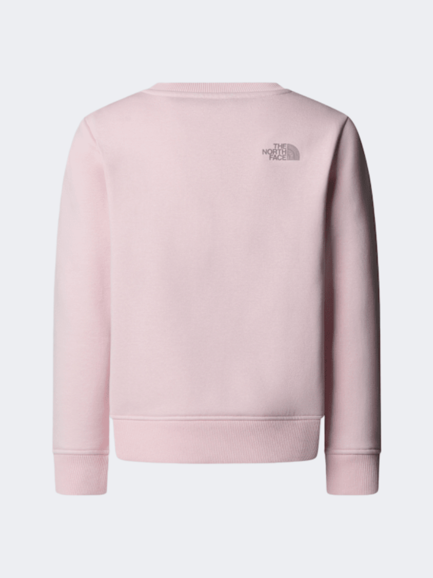 The North Face Reflective Logo Relaxed Vrew Girls Lifestyle Sweatshirt Pale Blossom