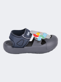Oil And Gaz Cozy Kids-Boys Beach Slip-On Clogs Grey/Navy