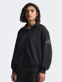 Adidas Soft Lux Loose Full-Zip Women Sportswear Track Top Black