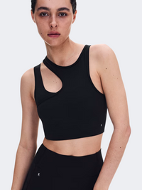 On Studio Asymmetric Cropped Women Training Tank Black