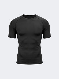 Top Ten Technical Men Training Compression Short Sleeve  Black
