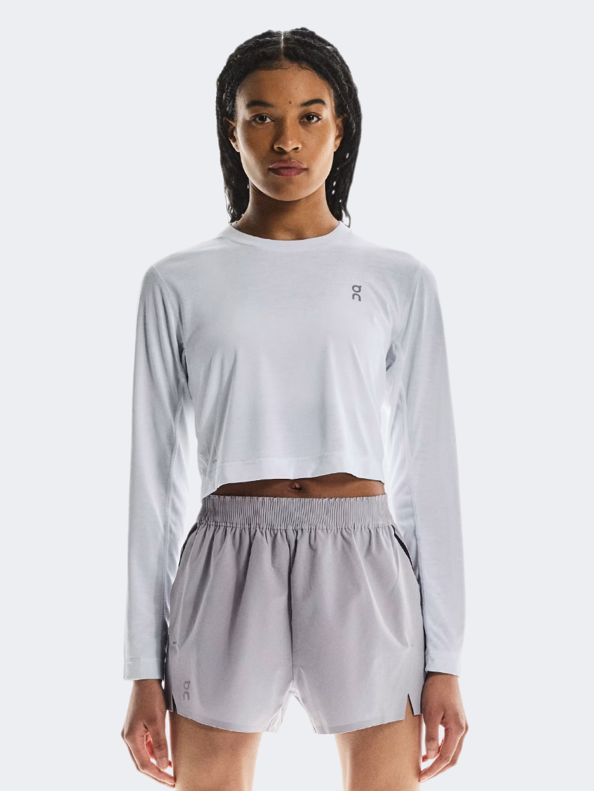 On Train Long-T Crop Graphic Women Training Long Sleeve White